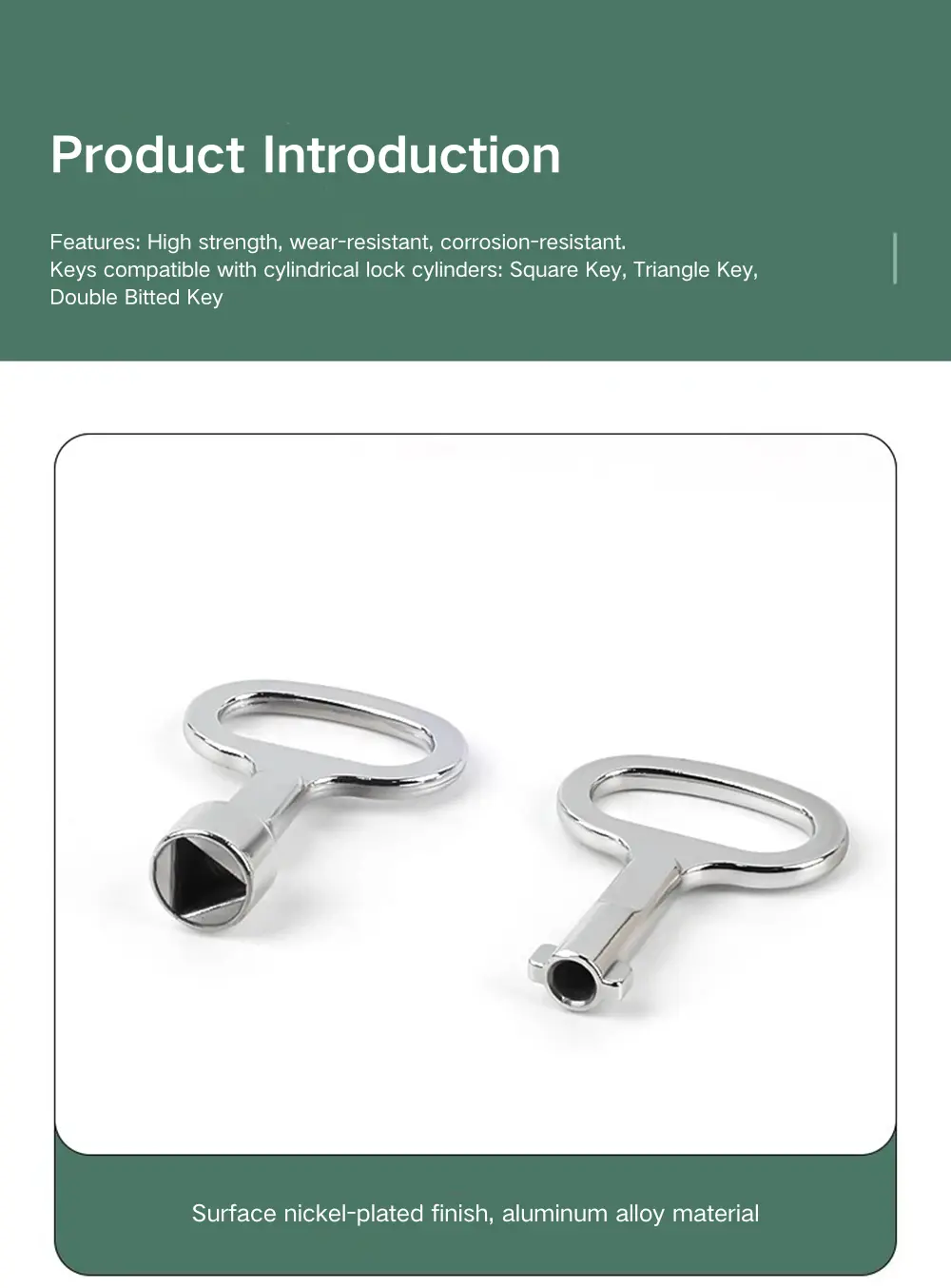 Zinc Alloy Double Bit Key